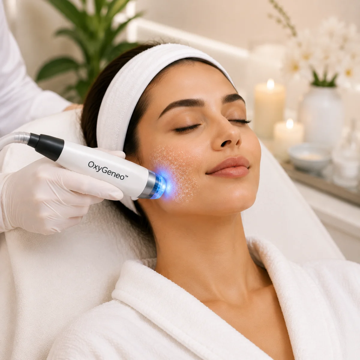 OxyGeneo facial treatment at Skinology med spa in Langley